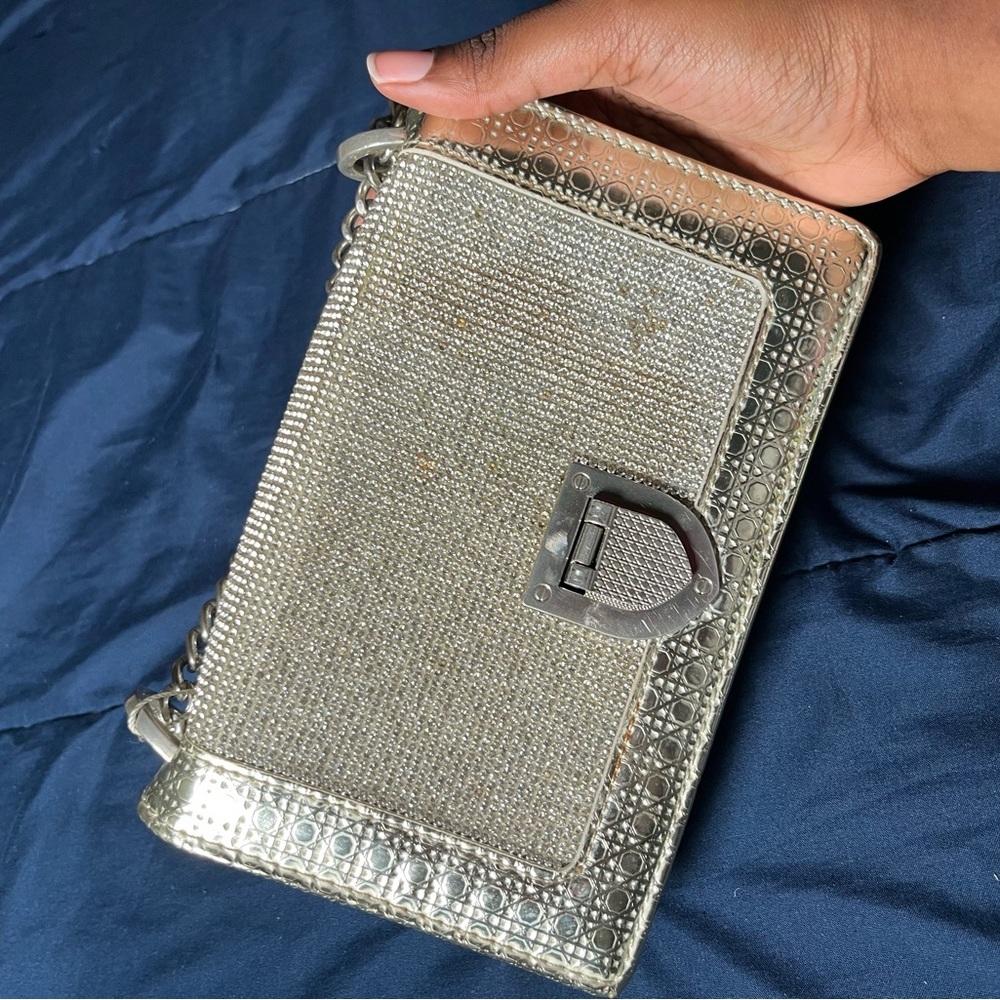 Silver Rhinestone Crossbody Bag